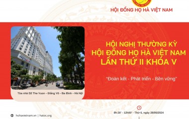 Hội nghị thường kỳ Hội Đồng Họ Hà Việt Nam Lần Thứ II Khóa V - Đoàn kết, phát triển dòng họ